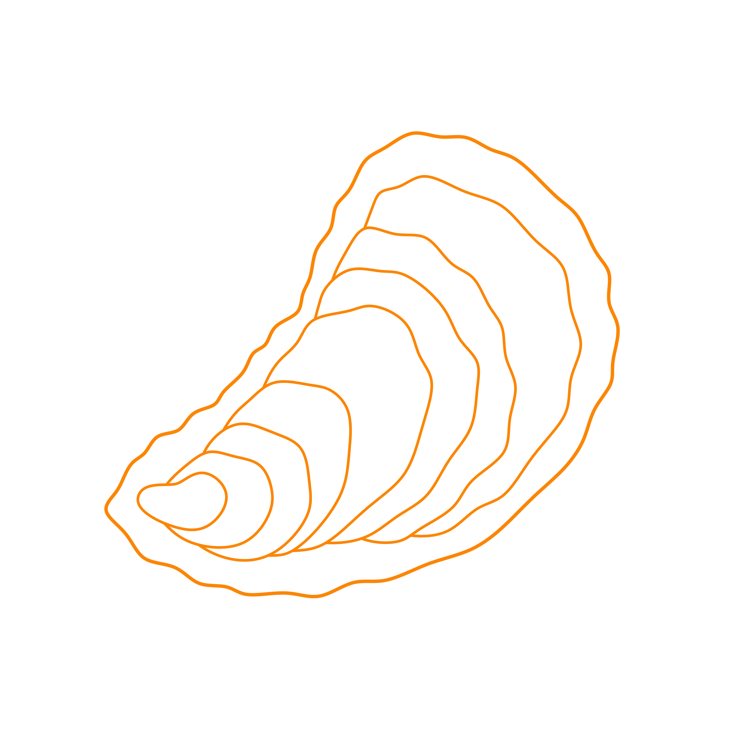 Animals Gastropods Eastern Oyster Contour Svg Vector Free Vectors